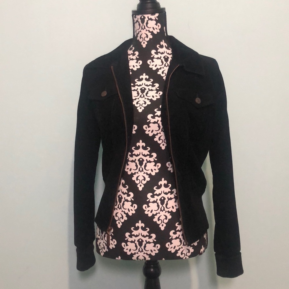 Juicy Couture Black Corduroy Jacket Size SM